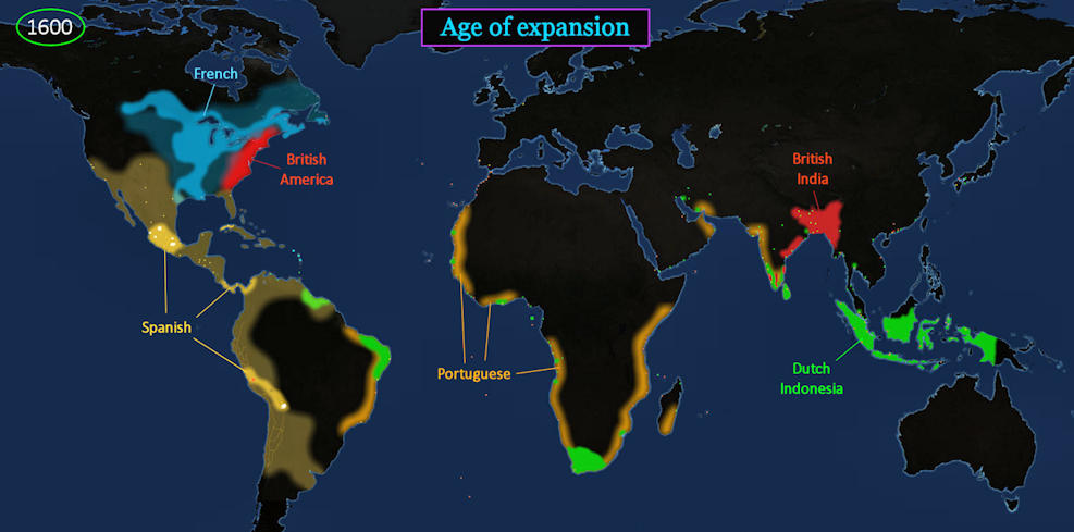 Empires and expansion, 1600s map